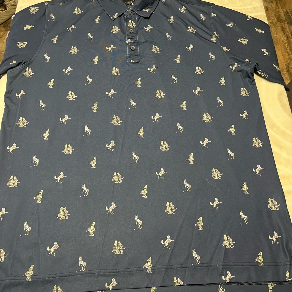 Footjoy XL Men's Navy Patterned Polo Shirt